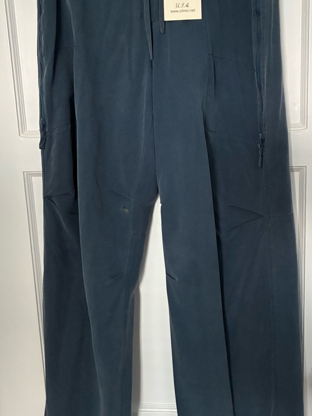 Citron Wide Leg Pants in Dark Teal - L